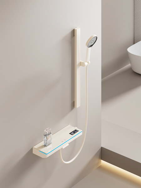 奶白按鍵雙功能極簡花灑 奶白按鍵雙功能極簡花灑