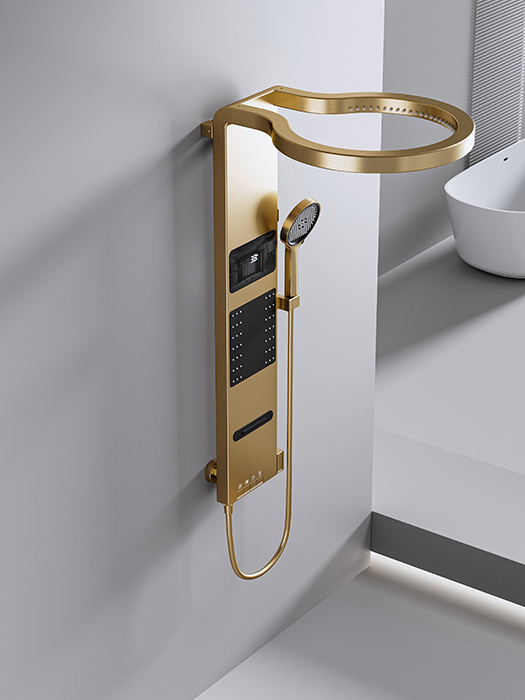 拉絲金淋浴屏 拉絲金淋浴屏